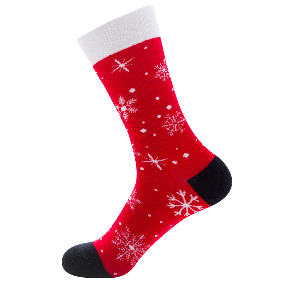 Christmas Tree Snow Elk Gift Cotton Happy Socks 3 Style One Size - Shop at LoveMi