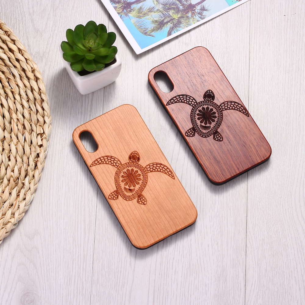 Cherry wood and TPU mobile phone case - Image 2