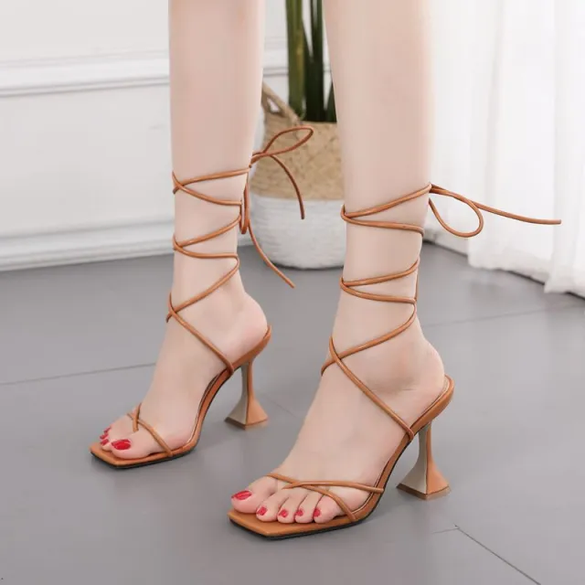 Wine glass heel high heel plus size sandals Wine - Shop at LoveMi