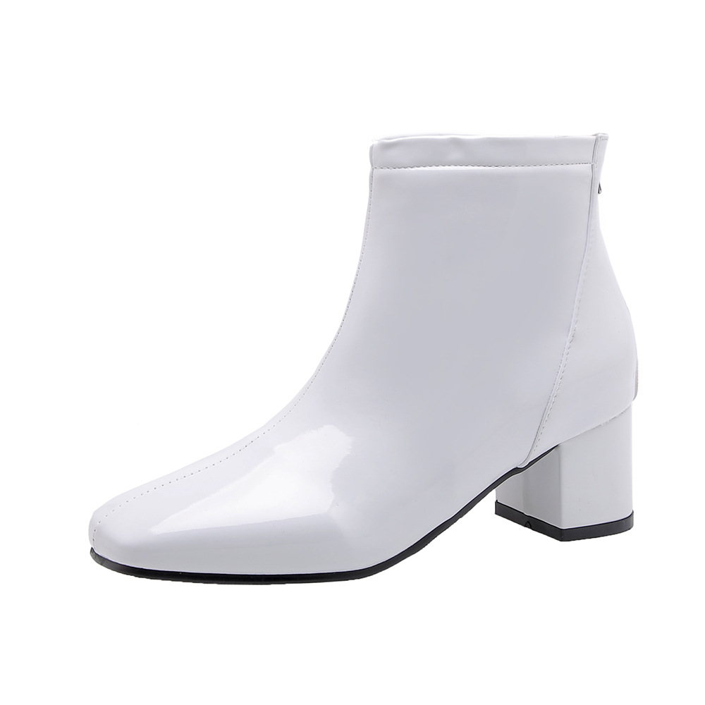 Lacquered Square Toe Boots, picture 8 of 9