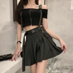 Functional A-line skirt suit - Black - View 1
