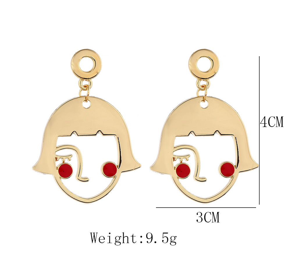 Cute beauty blushing eyes earrings