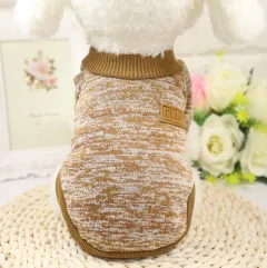 Autumn And Winter Pet Fashion Knitwear Hoodie - Khaki - View 1