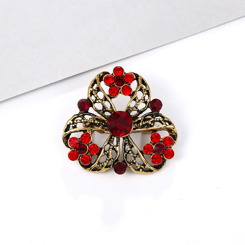 Alloy rhinestone small pin brooch costume - 9 Style