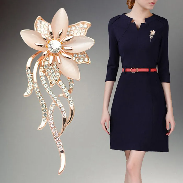 Fashion rhinestone brooch - 1Style