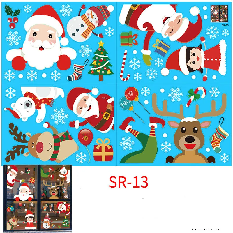 Christmas Static Window Sticker Beautify Snowflake Wall Decals - Sr 13