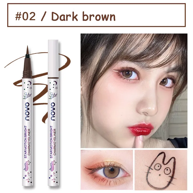 Water - repellent very fine color eyeliner - Brown