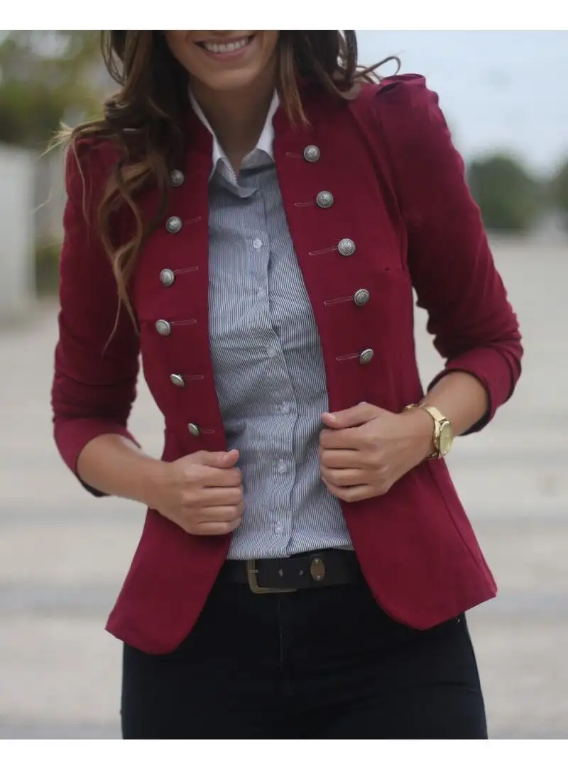 Double-breasted long-sleeved suit