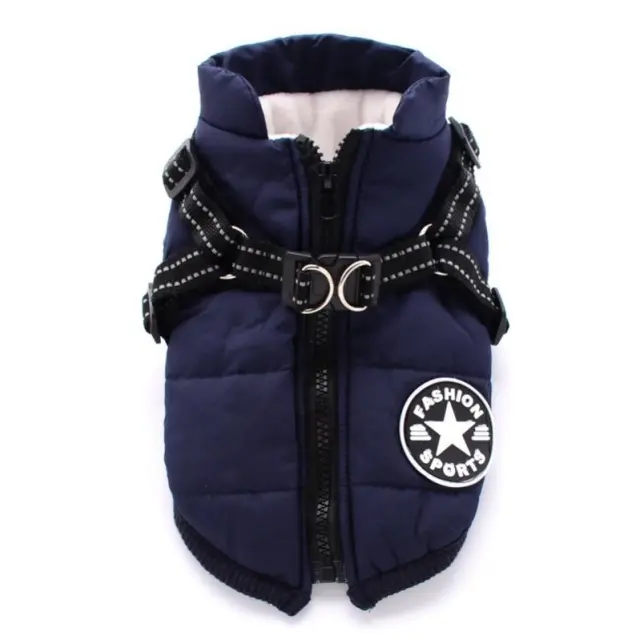 Down jacket cotton coat Pomeranian Teddy dog clothes Blue - Shop at LoveMi