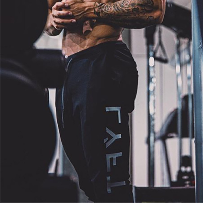 Sports casual pants solid color cotton cropped trousers