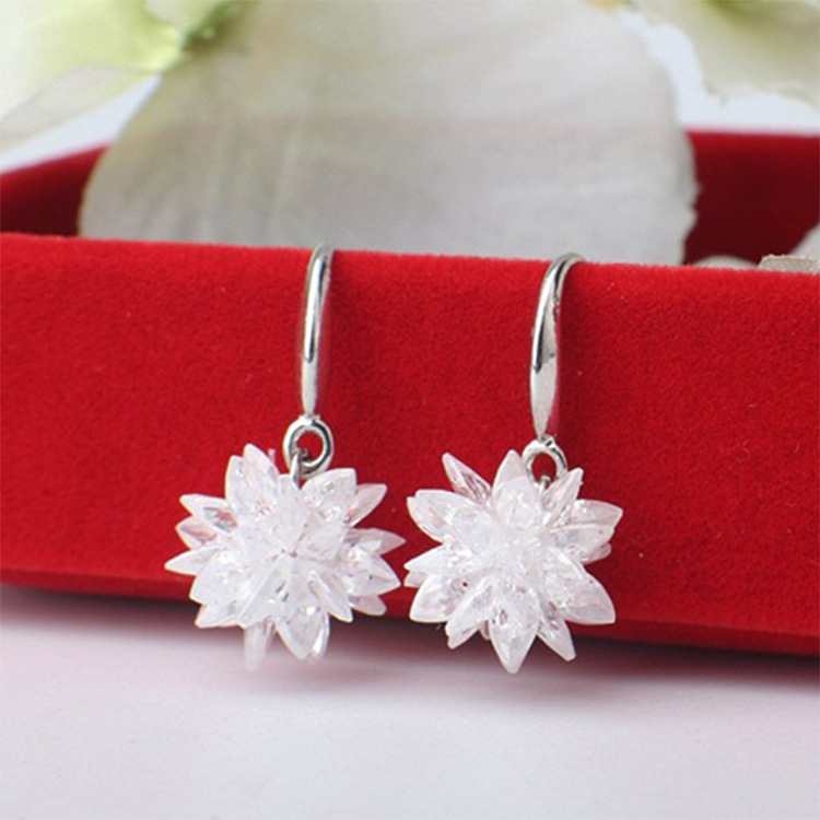 Snowflake pendant earrings