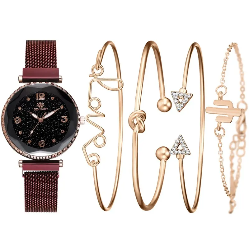 Fashion Women's Quartz Watch Bracelet Set