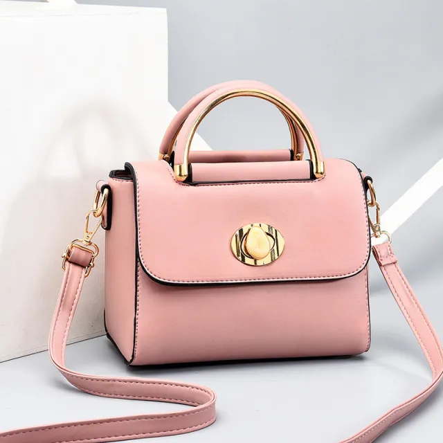 Fashion solid color all match messenger bag Pink - Shop at LoveMi