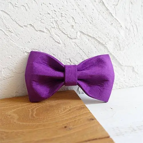 Pet bow tie Solid dog collar bow accessories Purple - Shop at LoveMi