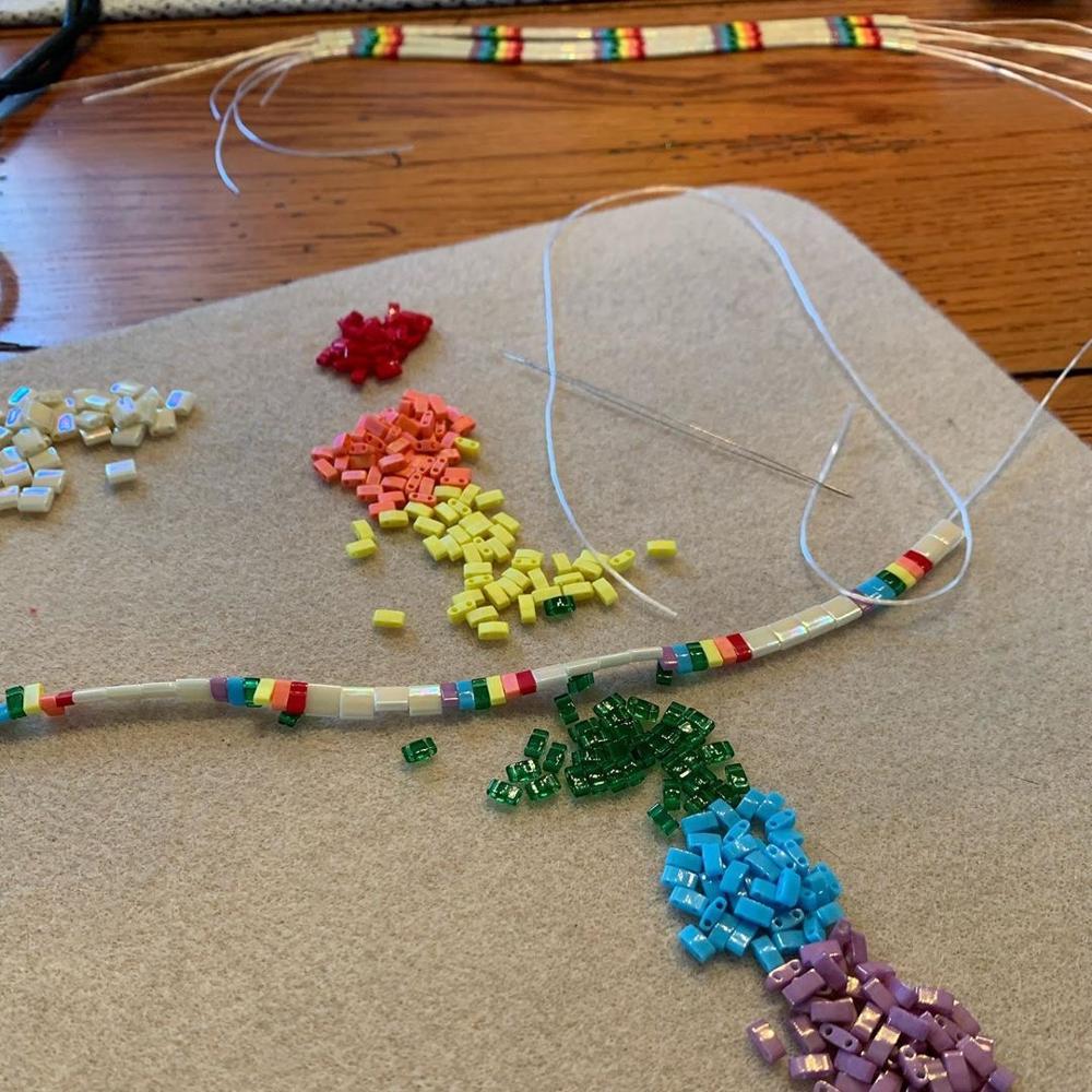 tila beads miyuki rice beads small bracelet