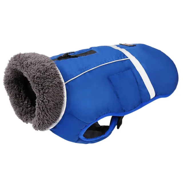 Reflective warm clothing for big dog Blue - Shop at LoveMi