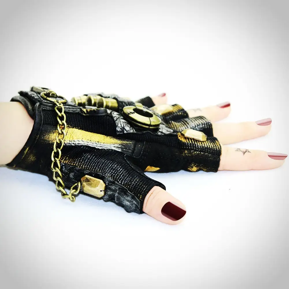 Motorcycle steampunk neutral half-finger gloves