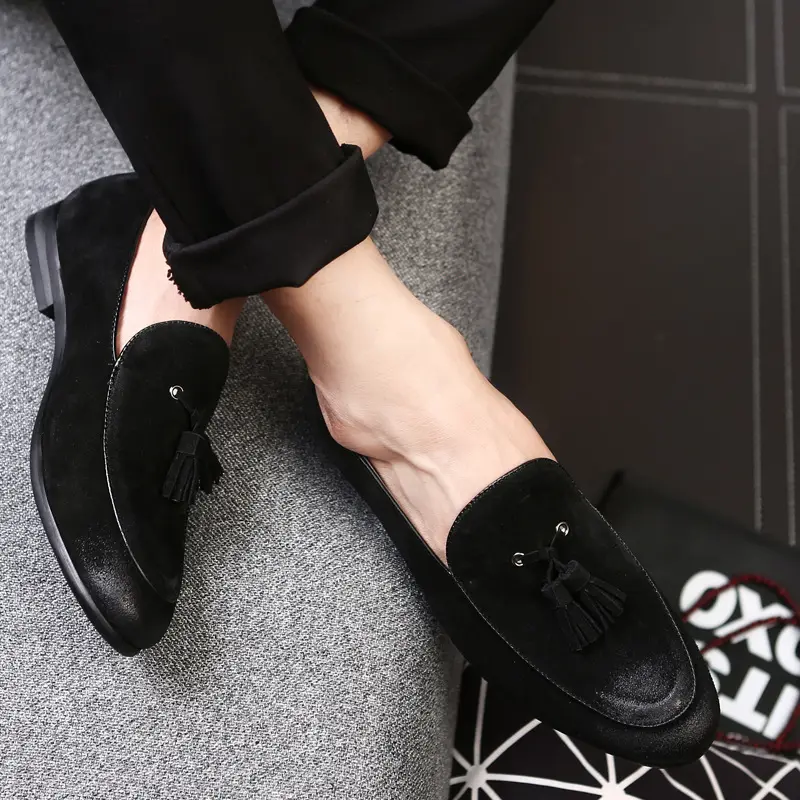 Pea shoes leather for men