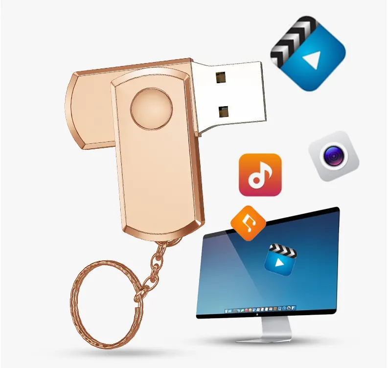 Compatible with Apple, Ultra-large capacity metal USB