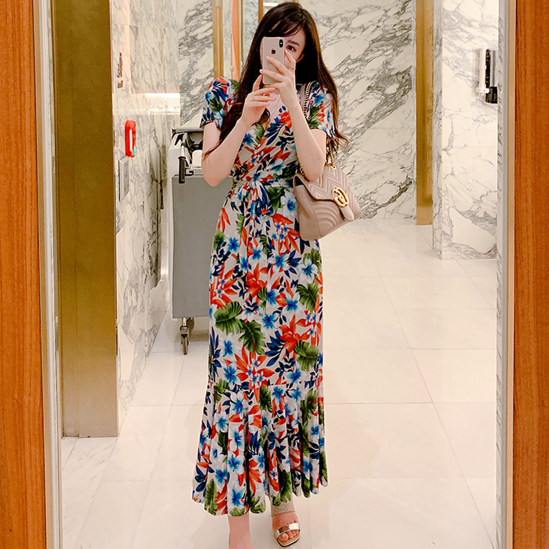 One piece dress with mermaid tail waist and slit - 6