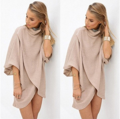 New autumn and winter high neck dress