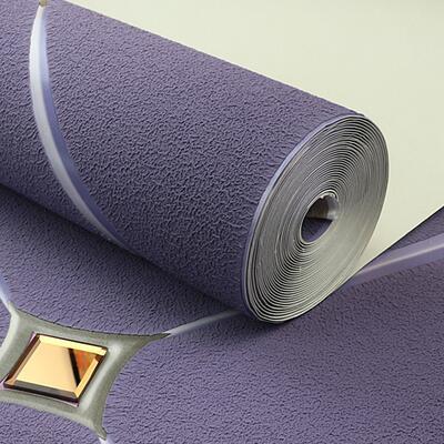 Gray diamond-studded deerskin velvet thickened wallpaper