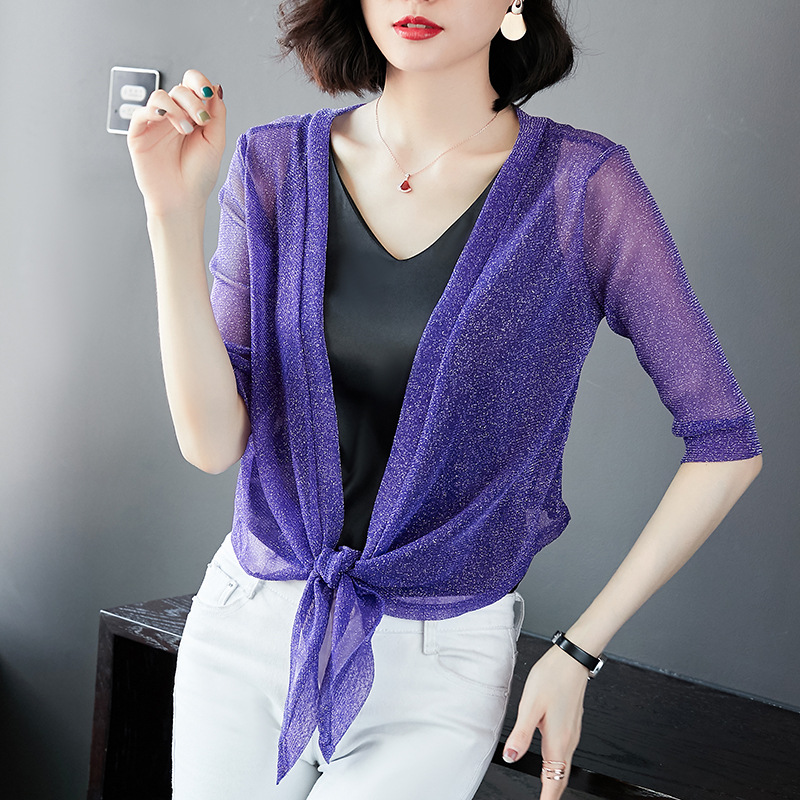 Mesh flash silk coat