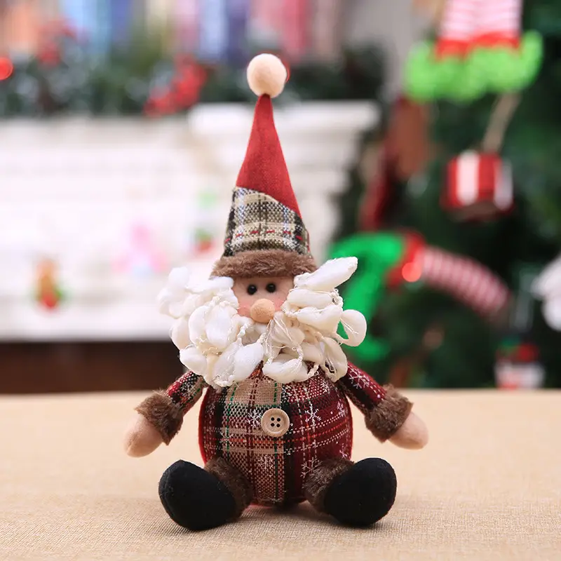 Christmas snowflake plaid cloth doll