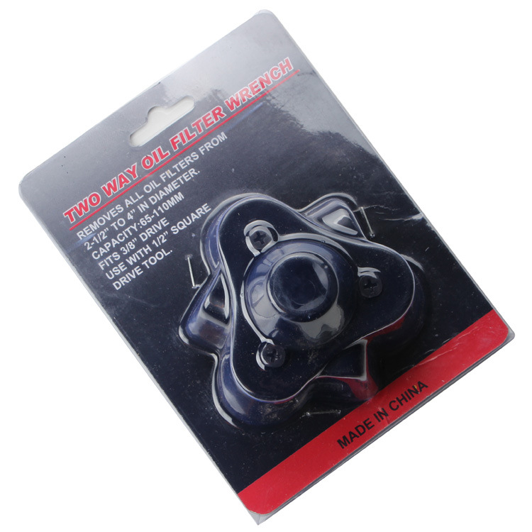 Flat three-jaw machine filter wrench