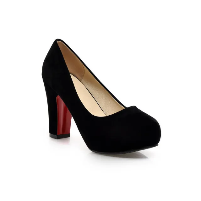 High heel round toe platform women's shoes Black - Shop at LoveMi