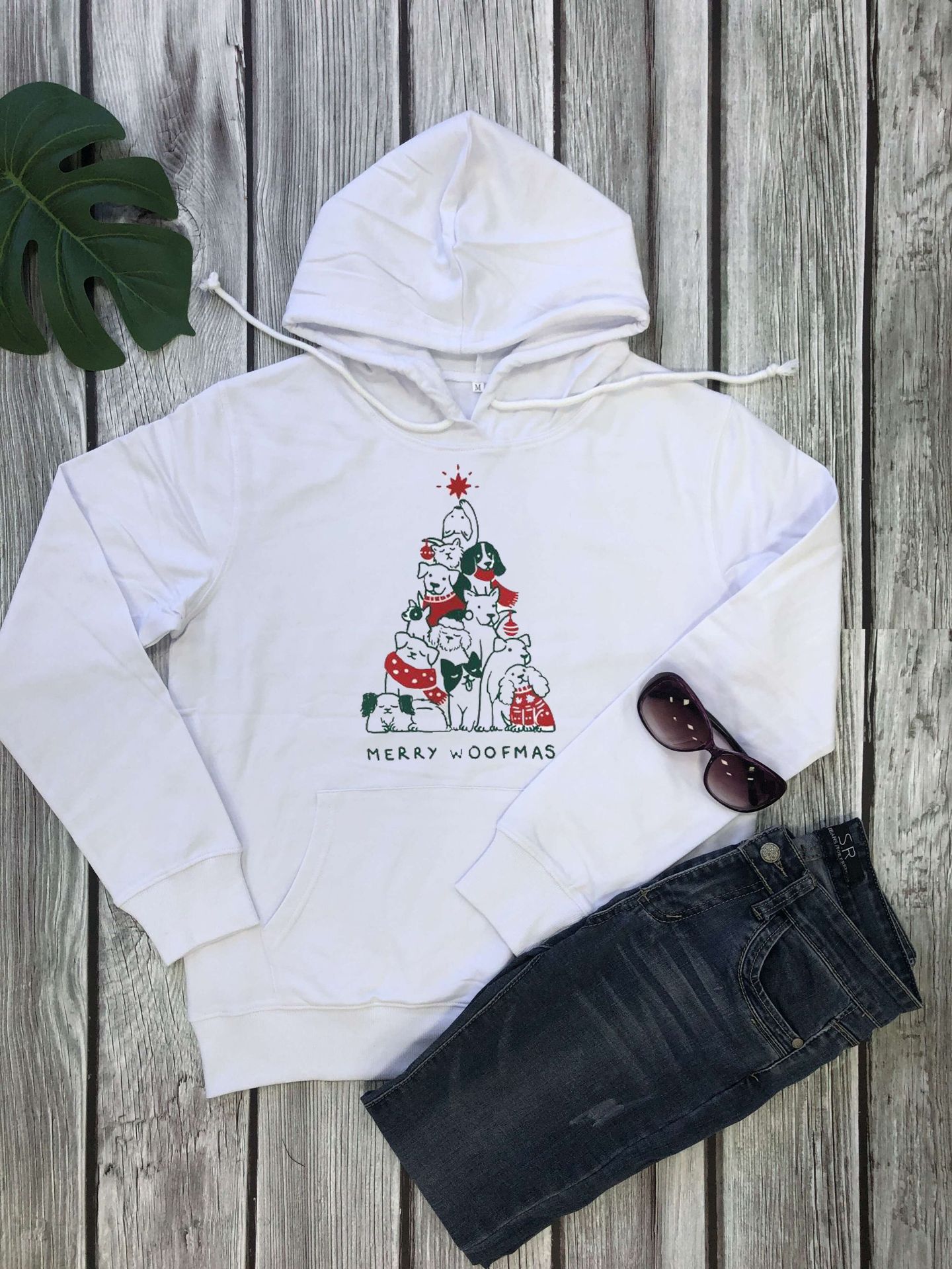 Puppy trendy hooded pocket casual sweater