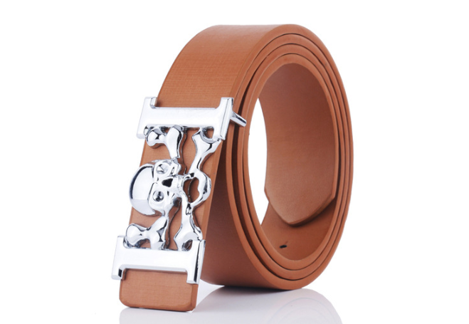 Title 5, Student decorative skull smooth buckle belt