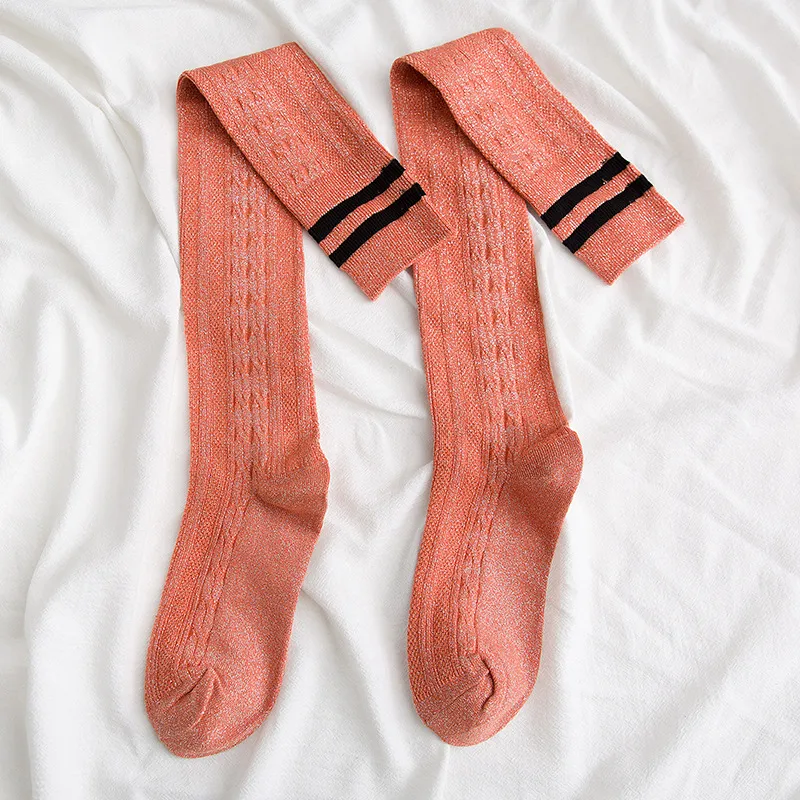Over the knee socks women high tube thigh socks - Red