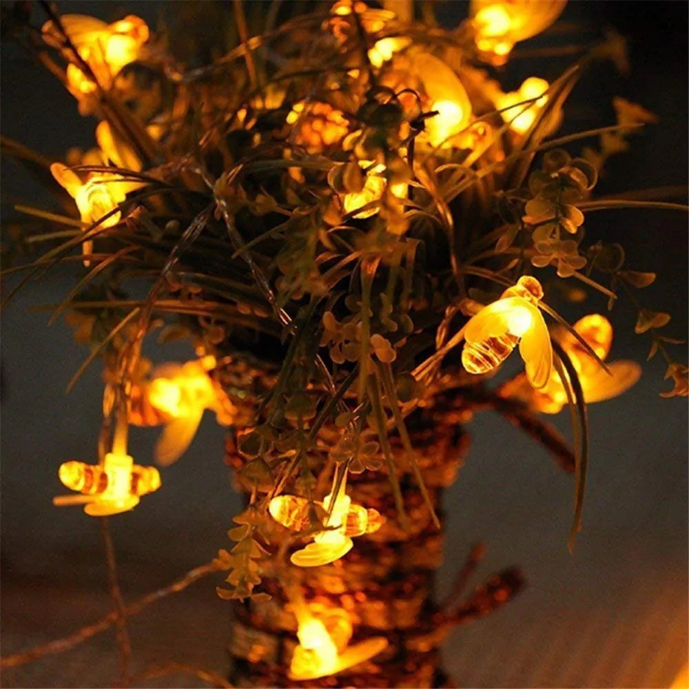 Solar string lights bee decorative lights – image 4