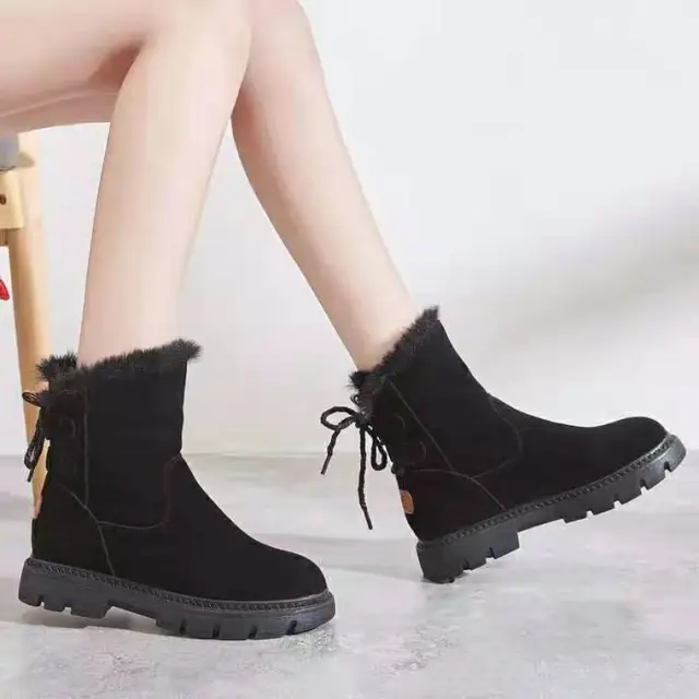 Wild Plus Velvet Cotton Shoes Black - Shop at LoveMi