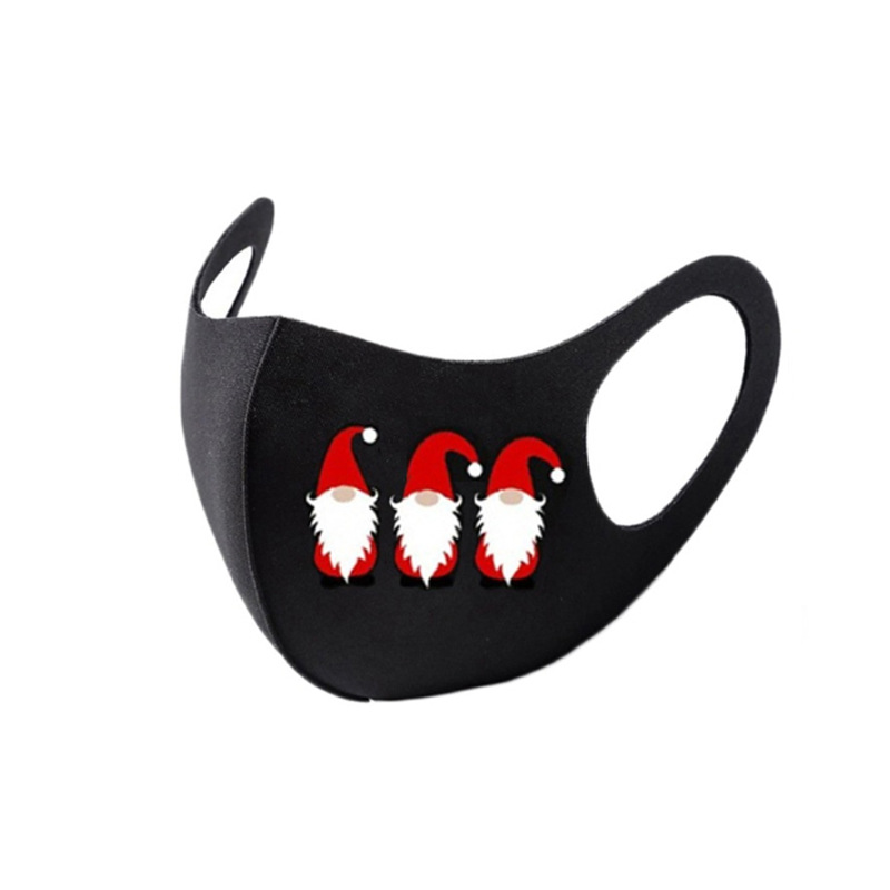 Christmas print autumn and winter ice silk mask in 4 style