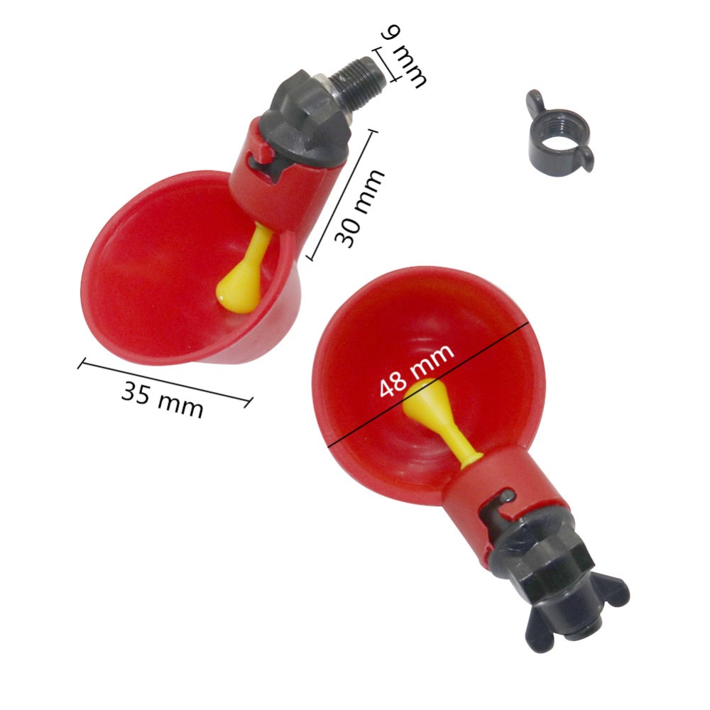 Chicken and bird drinking fountains (Red-With tube)