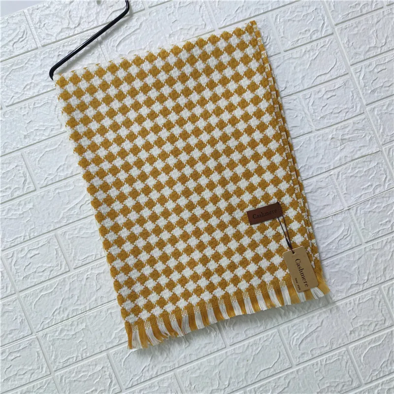 Imitation cashmere houndstooth scarf - 3 Lattice