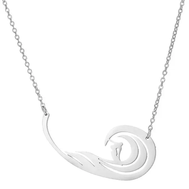 Stainless steel musical note necklace Surf Silver - Shop at LoveMi
