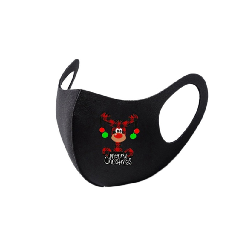 Christmas print autumn and winter ice silk mask in 7 style