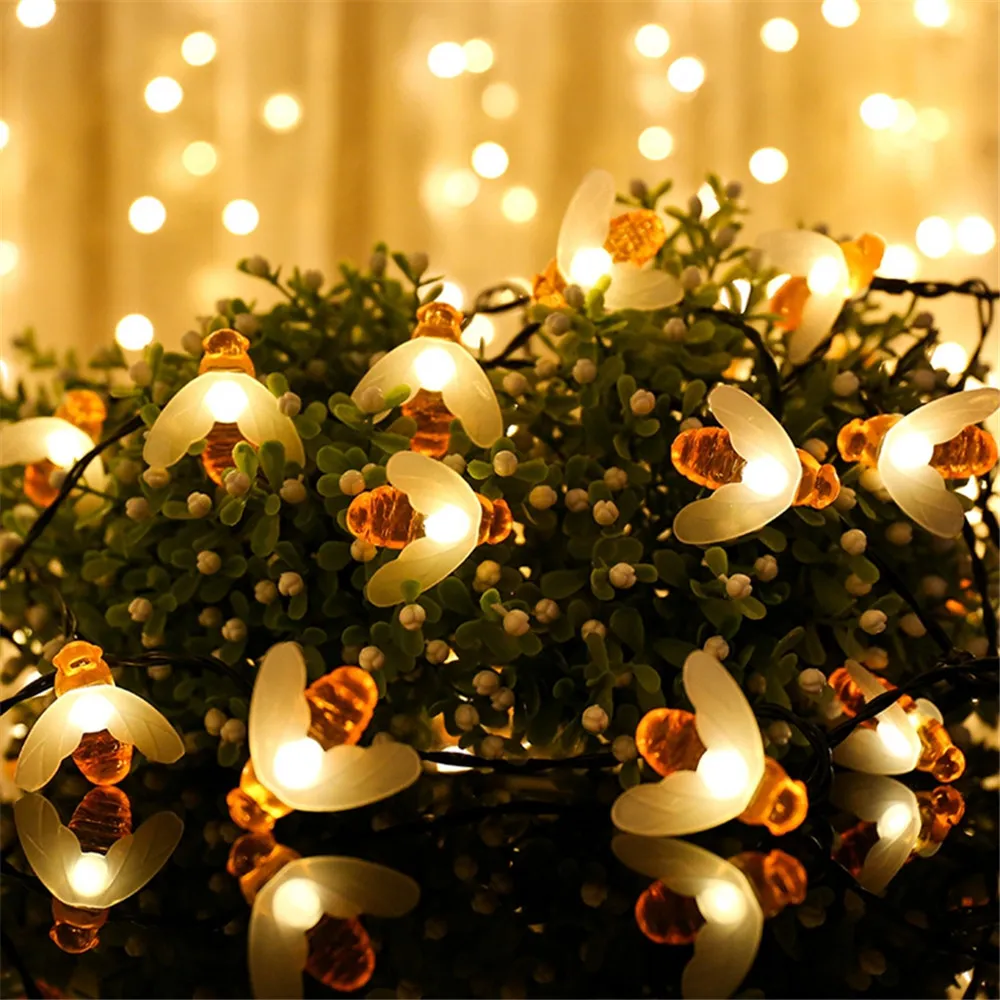 Solar string lights bee decorative lights – image 2