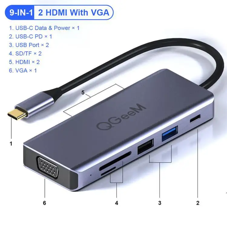 USB C multi hub docking station