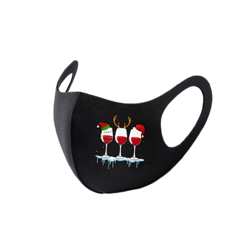 Christmas print autumn and winter ice silk mask in 5 style