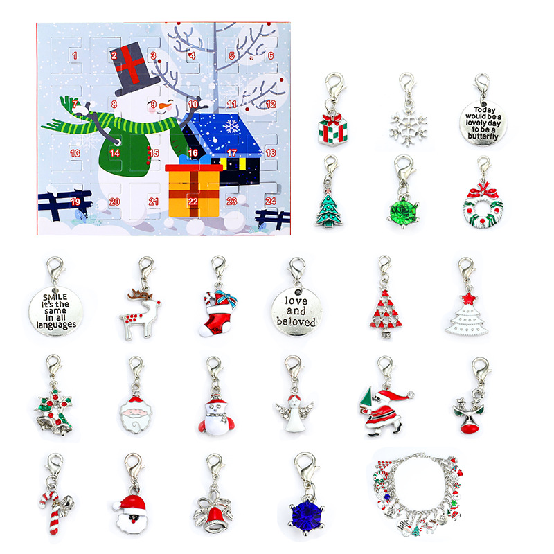 Christmas beaded bracelet gift Box set