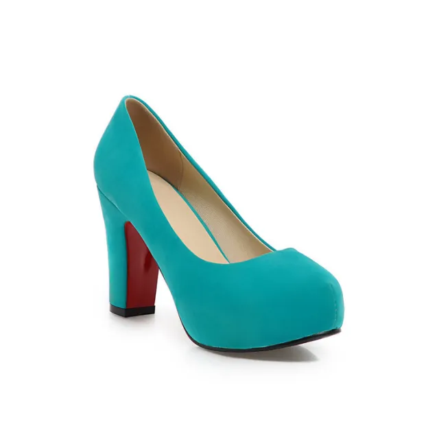 High heel round toe platform women's shoes Green - Shop at LoveMi