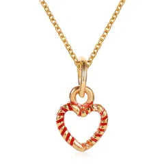 Etiquette dripping necklace - Peach Heart - View 1