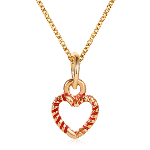 Etiquette dripping necklace Peach Heart - Shop at LoveMi