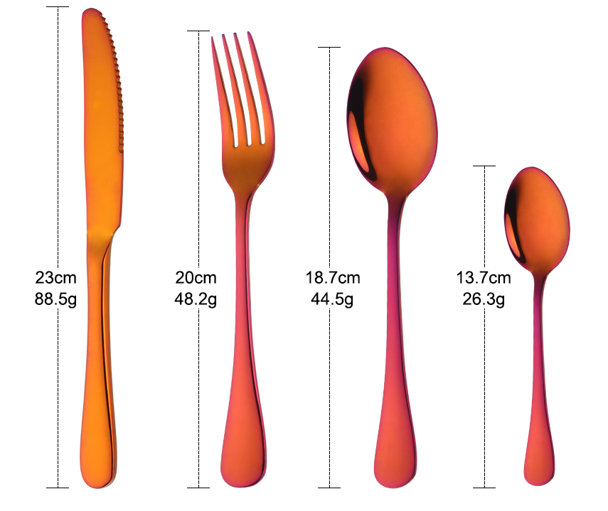 Four-piece stainless steel cutlery
