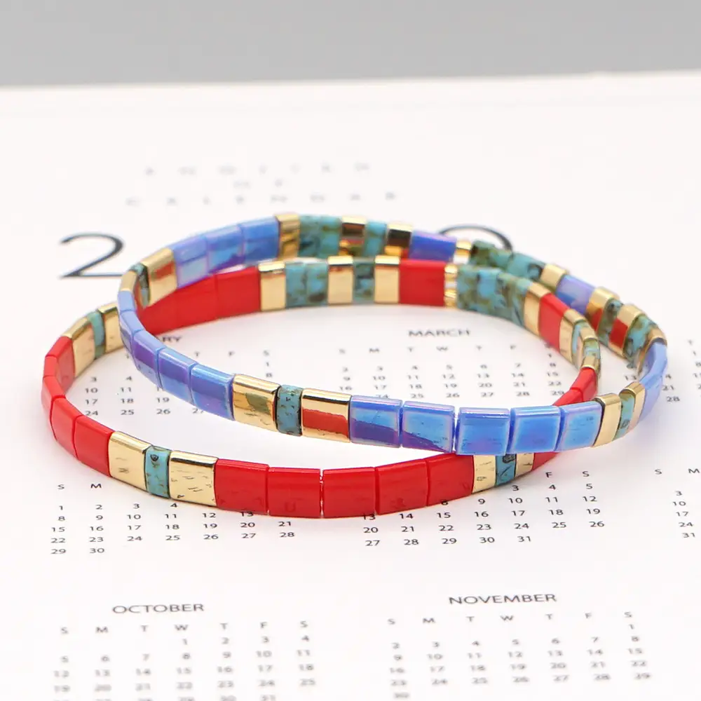 Fashion imported tila beaded couple bracelet