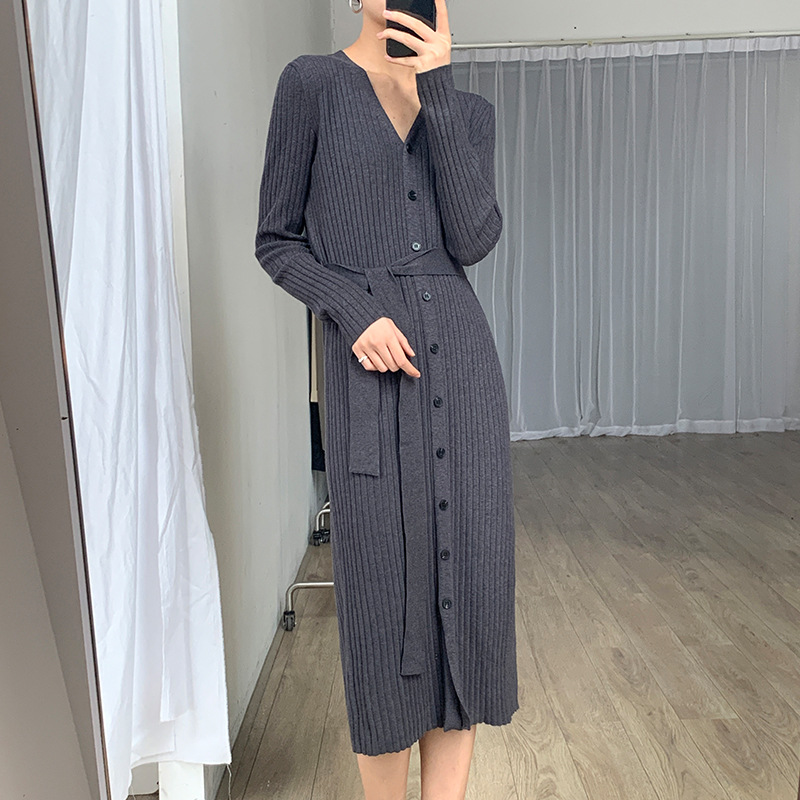 Knitted V-Neck Midi Dress, picture 10 of 12